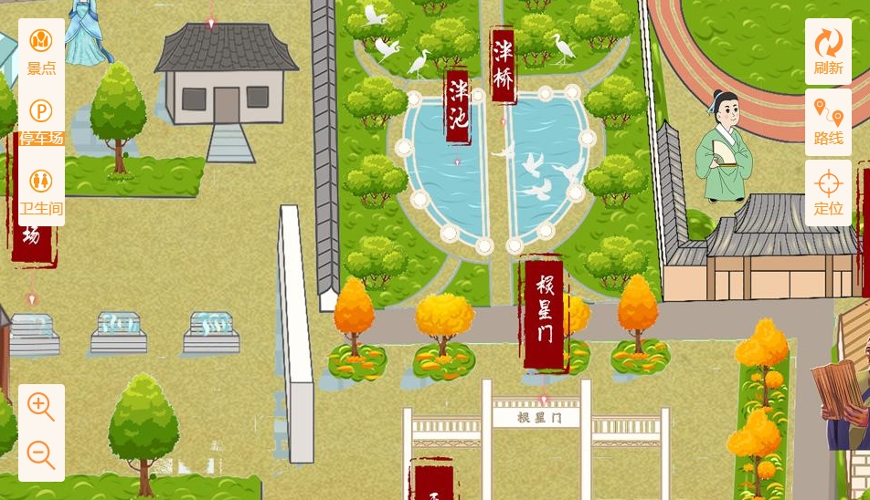 米脂手绘地图景区语音讲解导览系统：智慧景区建设的基石